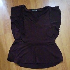 Purple peplum top